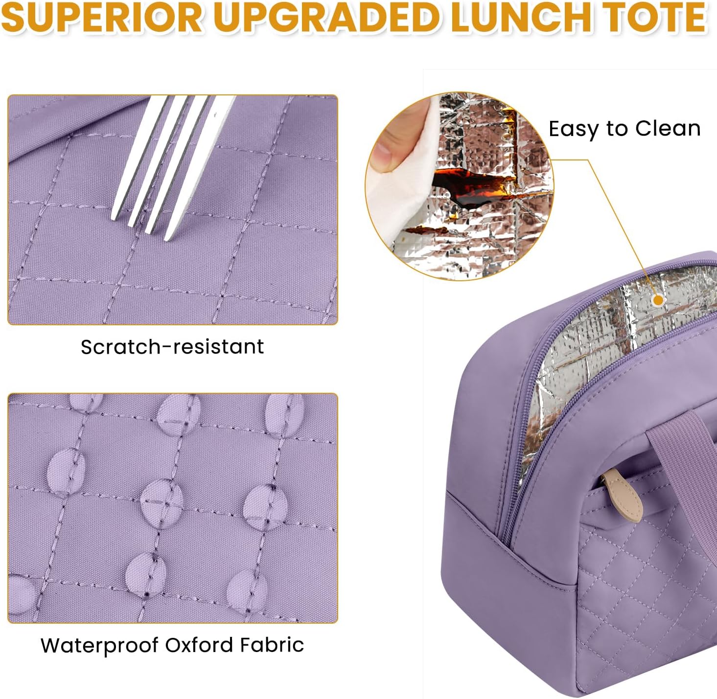 ELONGRIVER Insulated Small Lunch Bag for Women, Portable Lunch Box Adults image 5