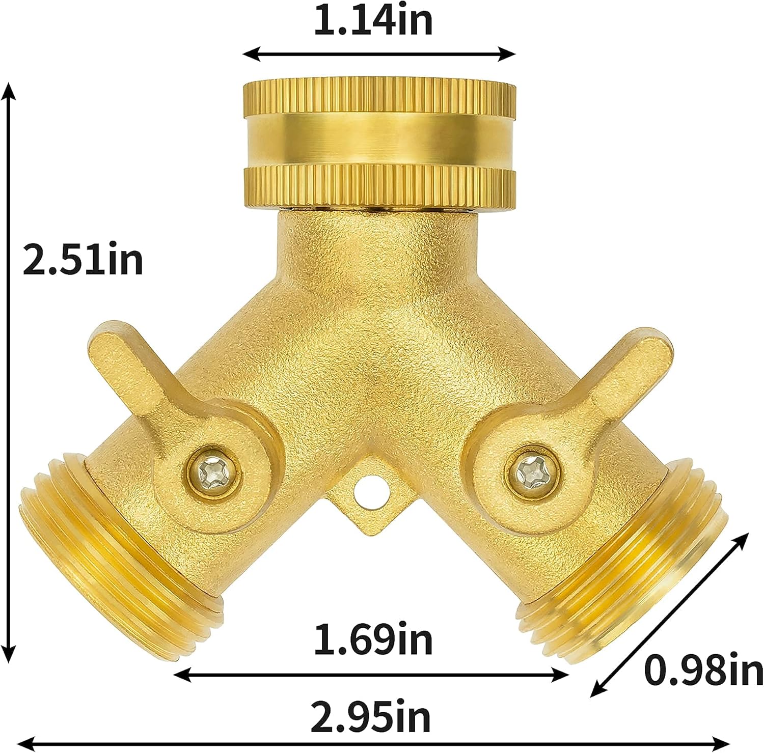 AUTOMAN EVA Recoil Garden Hose 25ft - Includes 7 Pattern Spray Nozzle & Hose Splitter 2 Way, Garden Hose Splitter, 100% Rustproof Brass Water Hose Splitter with Adjustable Flow Valves