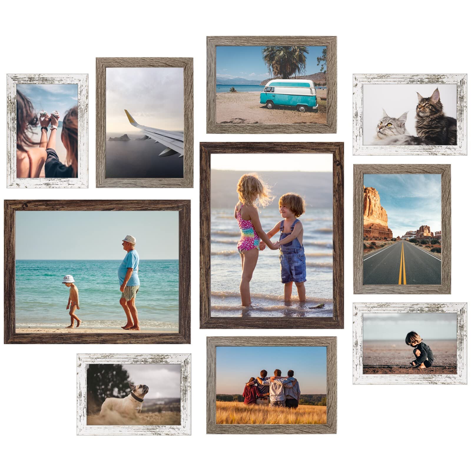 LIPHISFUN Picture Frames Collage Wall Decor 10 Pack Gallery Wall Frame