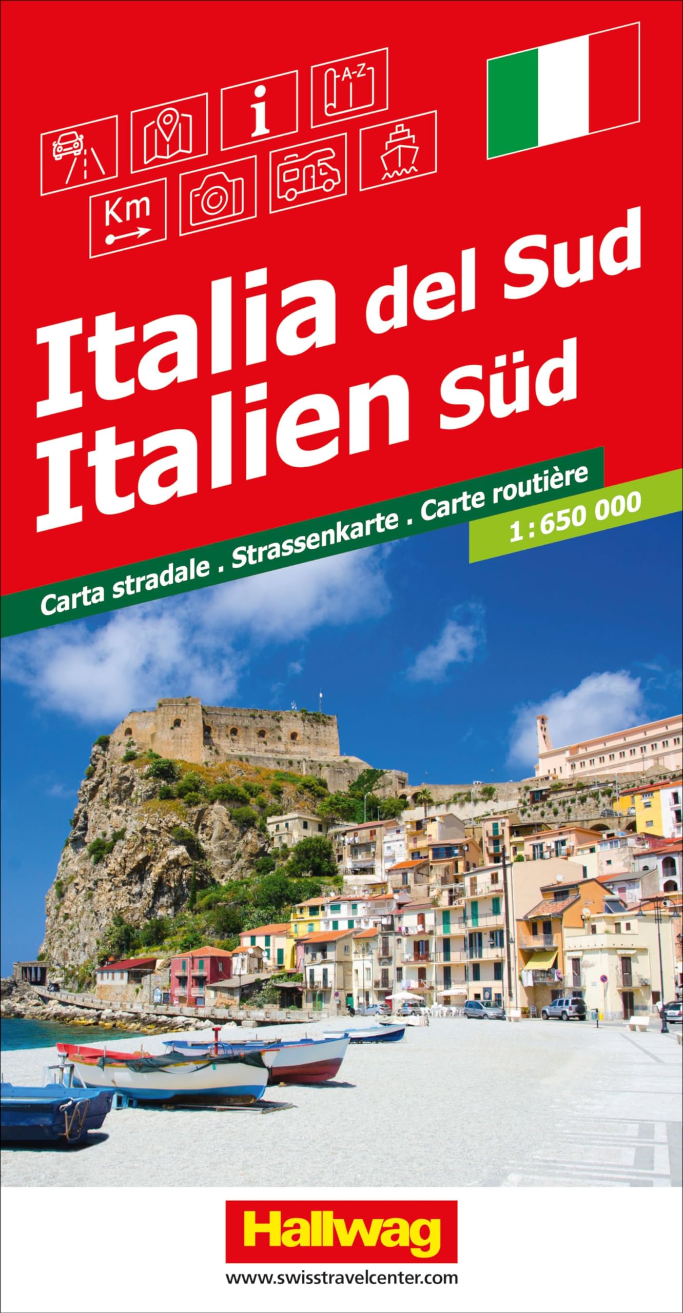 Italy South: Inkl. Transitpläne, Ortsverzeichnis und Reiseinformationen (Road maps)