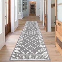 SHACOS Non Slip Runner Rug for Hallway 60x240 cm Long Grey Washable Kitchen Runner Narrow Carpet for Entryway Laundry Room