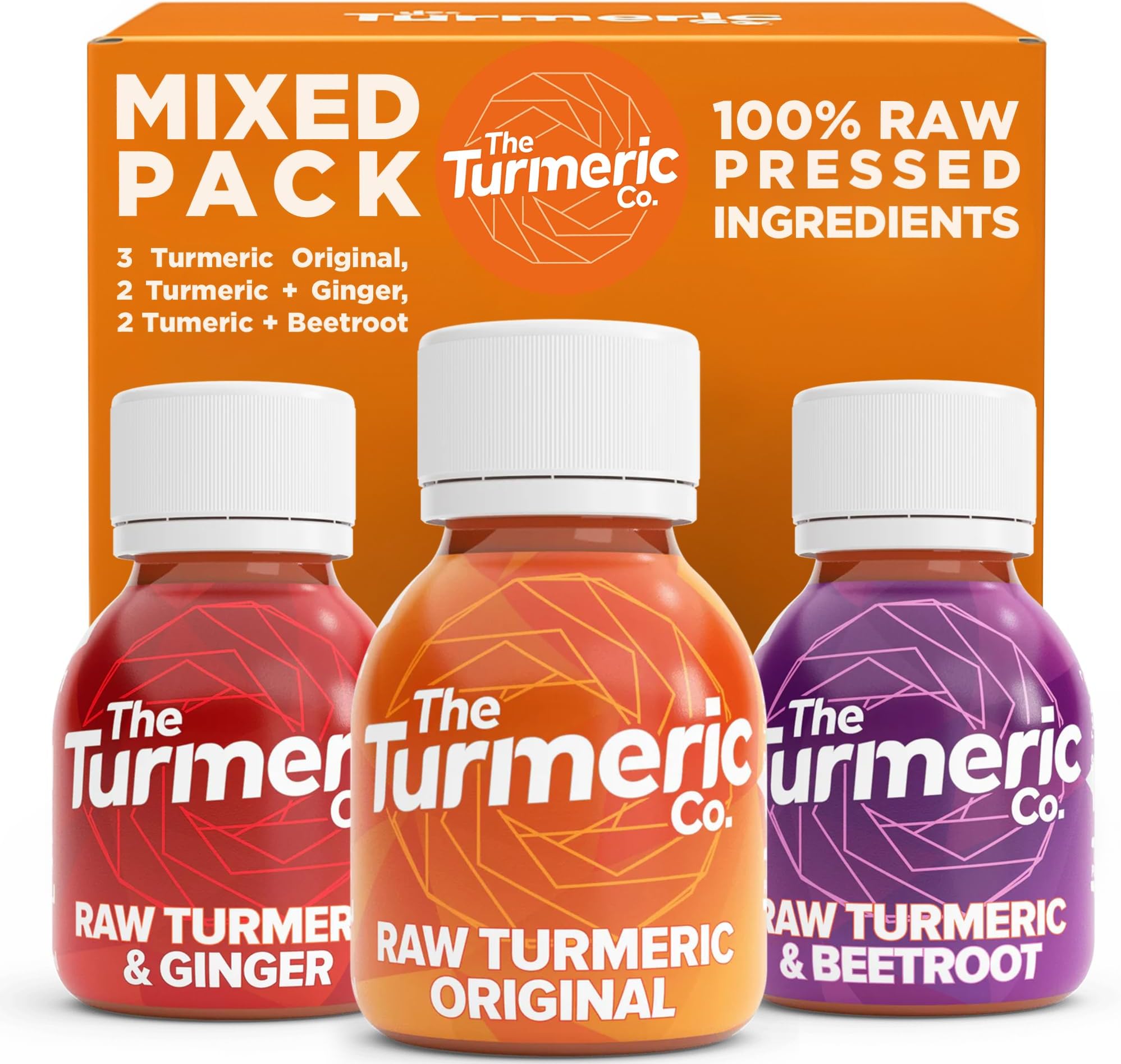 Turmeric, Ginger, Beetroot Shots - The Turmeric Co 7 Pack of Mixed Pack of He...
