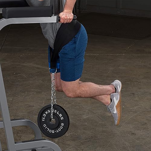 Miniatura 3 de Cinturón de inmersión de nailon sólido para levantamiento de pesas, dominadas y inmersiones, capacidad máxima de 50 libras, equipo de gimnasio en