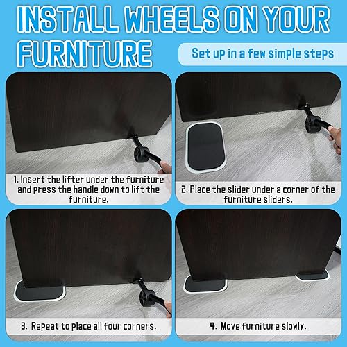 Miniatura 6 de 8 unidades deslizantes reutilizables grandes para mover, deslizadores de muebles para alfombras, protectores de almohadillas móviles ovaladas de 7.1