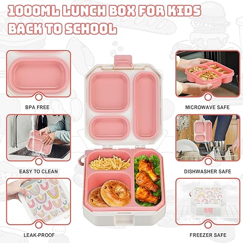 Miniatura 5 de Itslife Lonchera Bento para niños con bolsa térmica de sopa y lonchera de 8 onzas, recipientes de comida a prueba de fugas para niños y la escuela