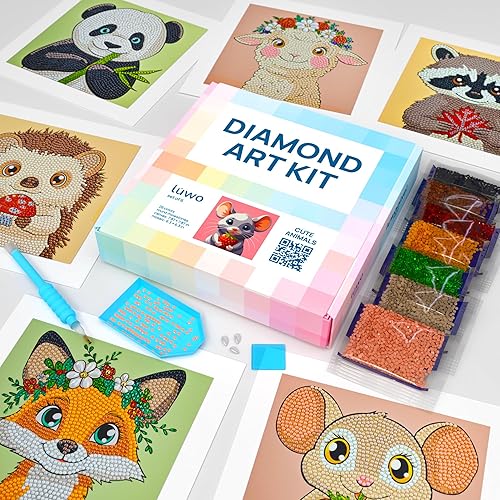 Vista 15 de LuwoArte Paquete de 6 Kits de Pintura de Diamantes para Adultos – Kits de Arte de Diamantes Temáticos de Flores – Arte de Gemas DIY de Taladro Campo