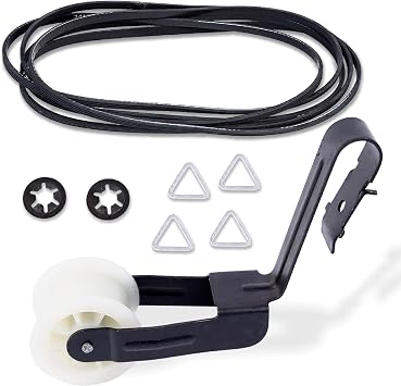 AZH Dryer Repair Drum Roller Kit Replacement For Kenmore 500 70 series, Kenmore 110.65132411 110.76842501 110.68332700 110.62702100 110.76732501 110.7008700 110.61804000 With Idler Pulley Belt