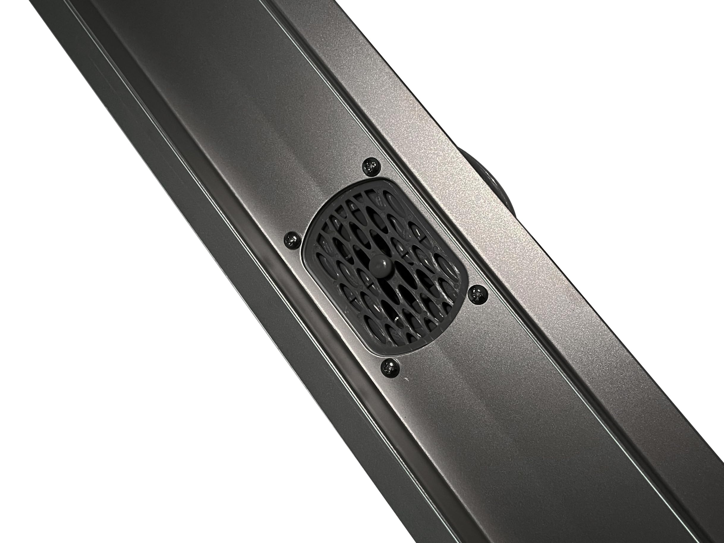 Duschrinne AquaUno Basic 360 – 100 cm Schwarz | AISI-304-Edelstahl; 49 l/min; 57 mm Einbauhöhe; Nass-/Trocken-Siphon; für bodengleiche Duschen