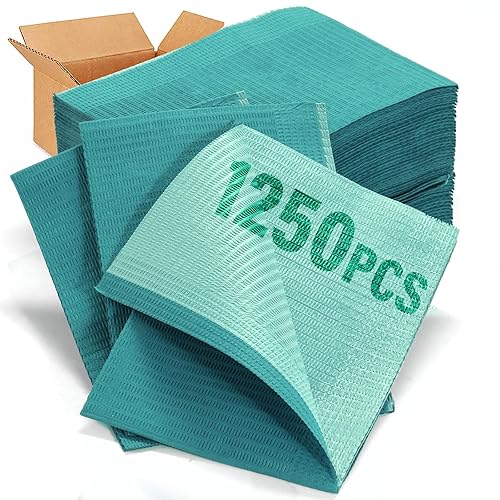 Miniatura 5 de LA MIERE 100P Baberos Dentales Desechables Rosa de 13 x 18 pulgadas - Hoja de Babero para Tatuajes Impermeable de 3 Capas, Cubierta de Bandeja