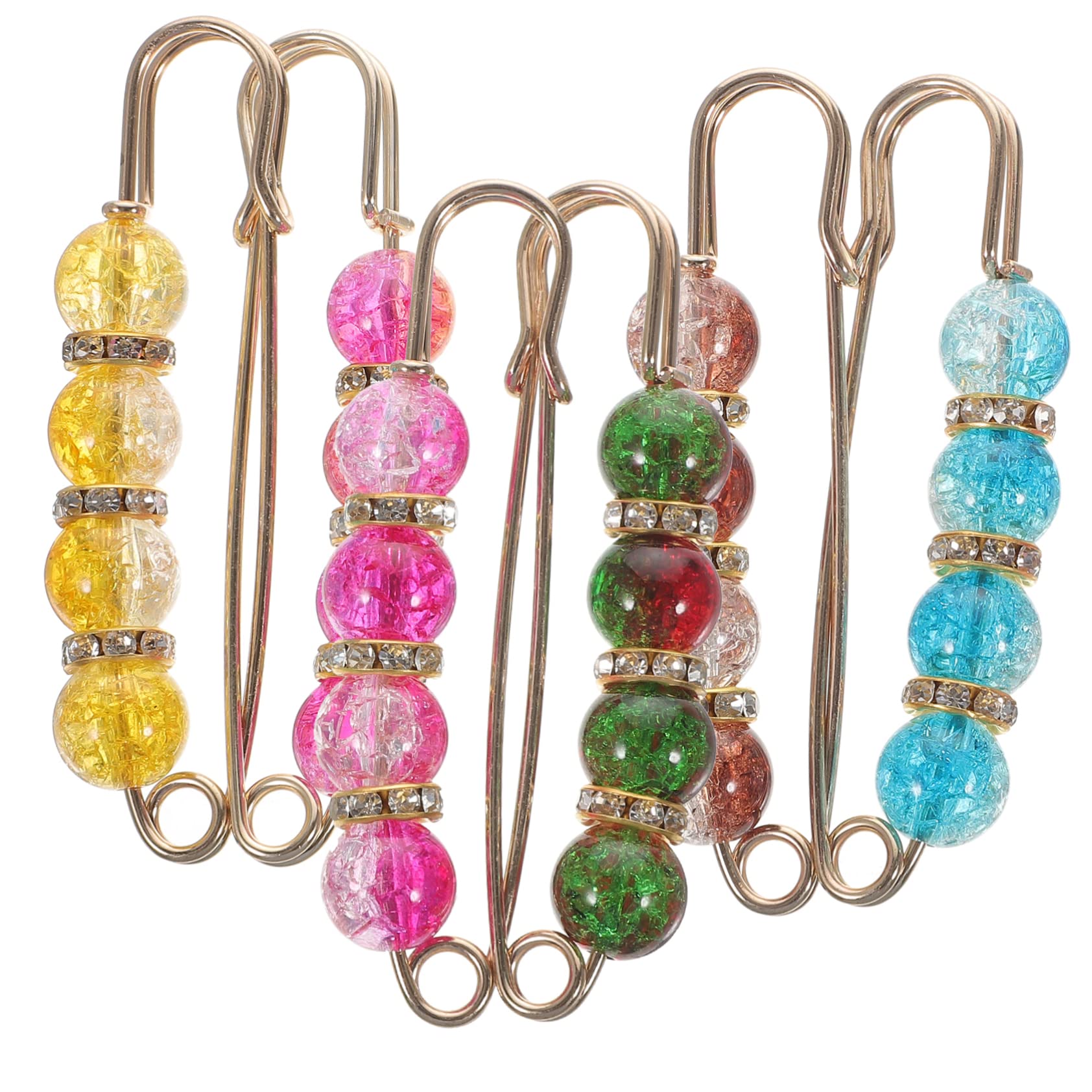 Anneome 5 Set Di Spille E Spille Di Sicurezza Per Donne Spilla Piccola Per Scialle Clip Elastica Per Cintura Regolatore Decorativo 6 Pezzi * 5