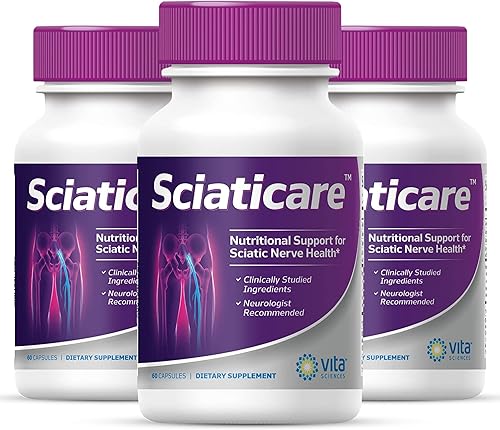 Vita Sciences Sciaticare Suplemento calmante para el nervio vitaminas, con forma natural R-ALA 40 veces de fuerza, no ácido alfa lipoico sintético