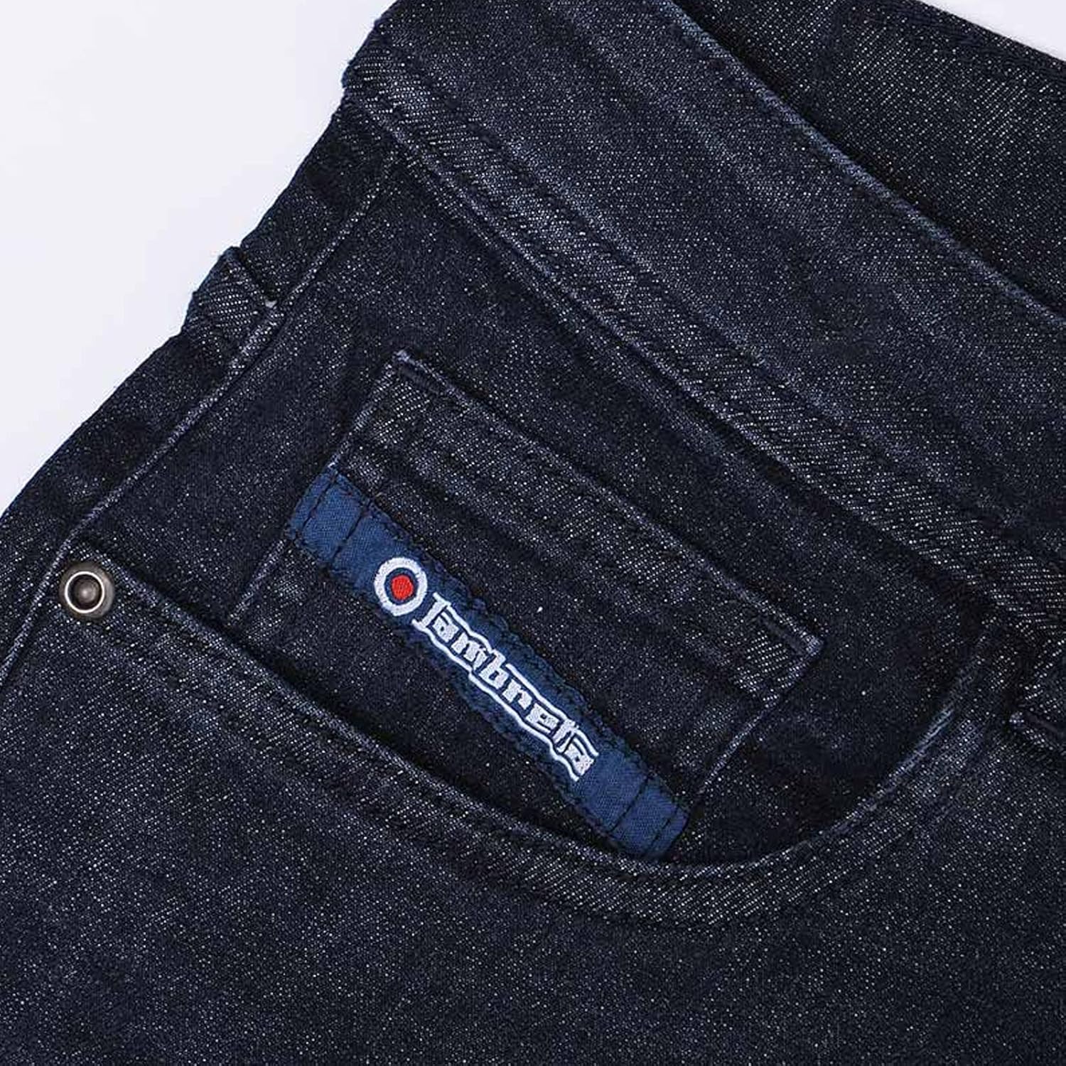 Lambretta Mens Chester Straight Fit Denim Jeans - Dark Navy - 38R