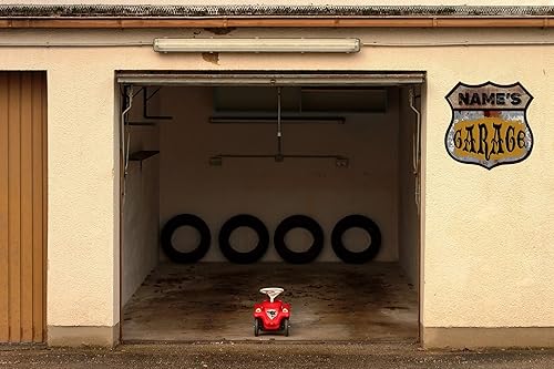 Miniatura 3 de Letreros de metal personalizados con escudo retro personalizado, decoración de pared, diseño de texto para garaje, regalo creativo, plato de 12 x 12