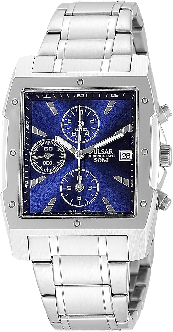 pulsar watch blue face