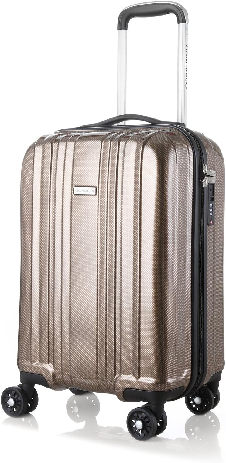 Hard Shell Carry On Luggage, Golden 20'', On 360 Spinner Wheels