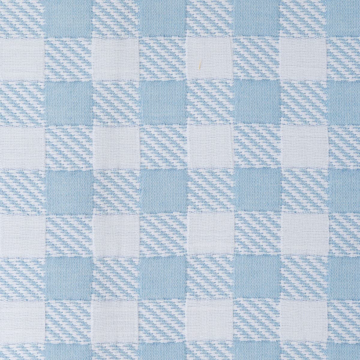 Lanovenanube Colcha Jacquard LENZO - Cama 105 cm - Color Celeste