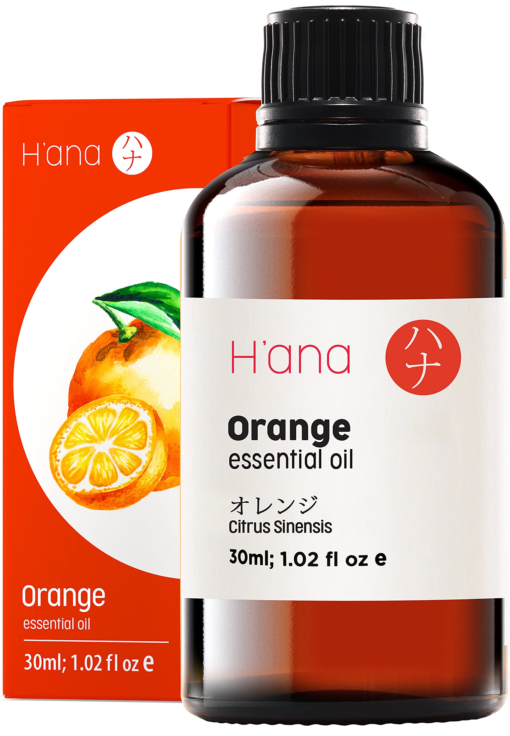 H'anaSweet Orange Essential Oil for Diffuser - 100% Natural Sweet Orange Essential Oils for Skin Use - Sweet Orange Oil Essential Oil for Aromatherapy (1 fl oz)