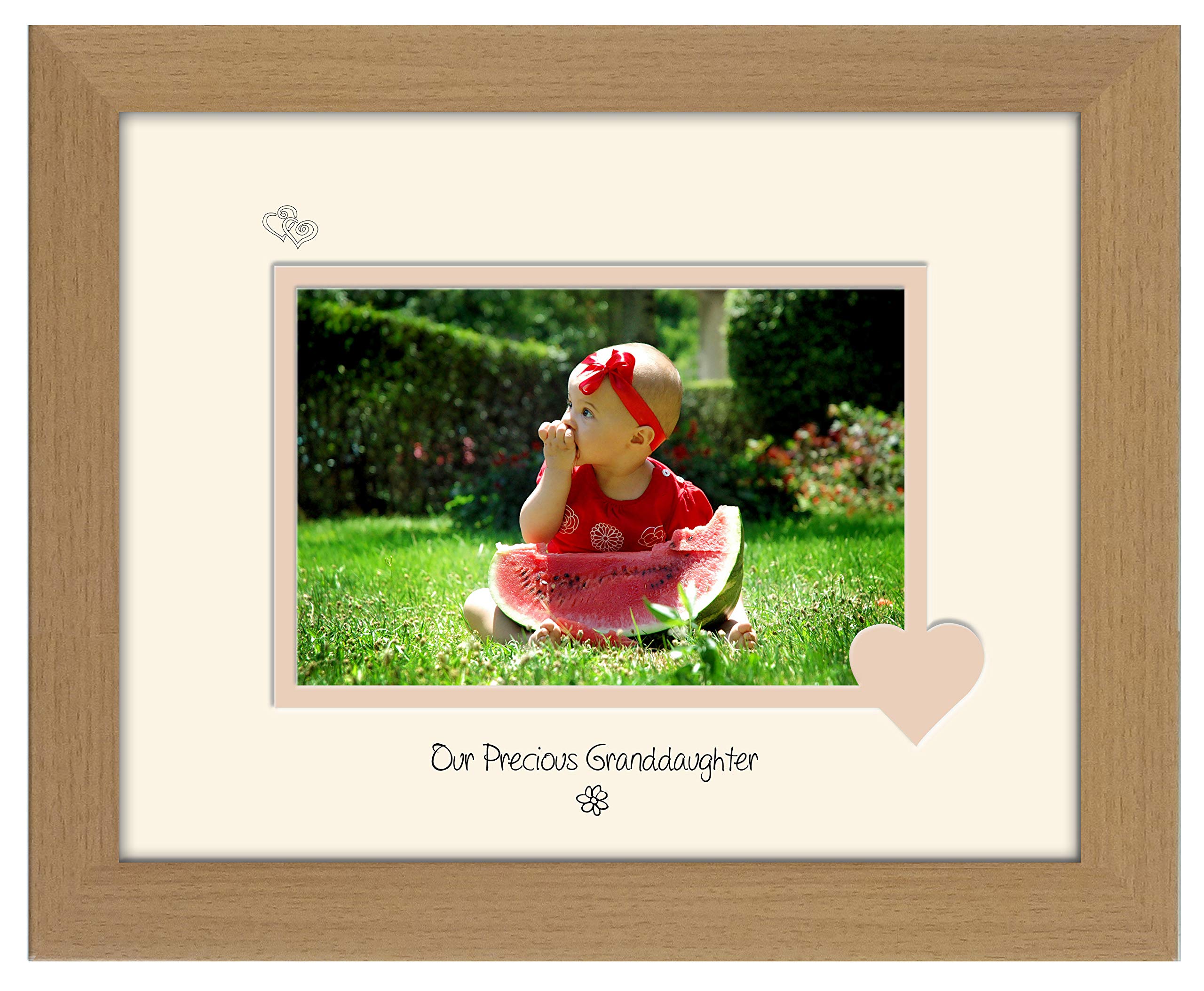 Photos In A Word Oak Finish Frame Cream Mount Beige Inside Granddaughter Photo Frame Our Precious Double Mounted Quality Gift (Oak Finish Frame Cream Mount Beige Inside)