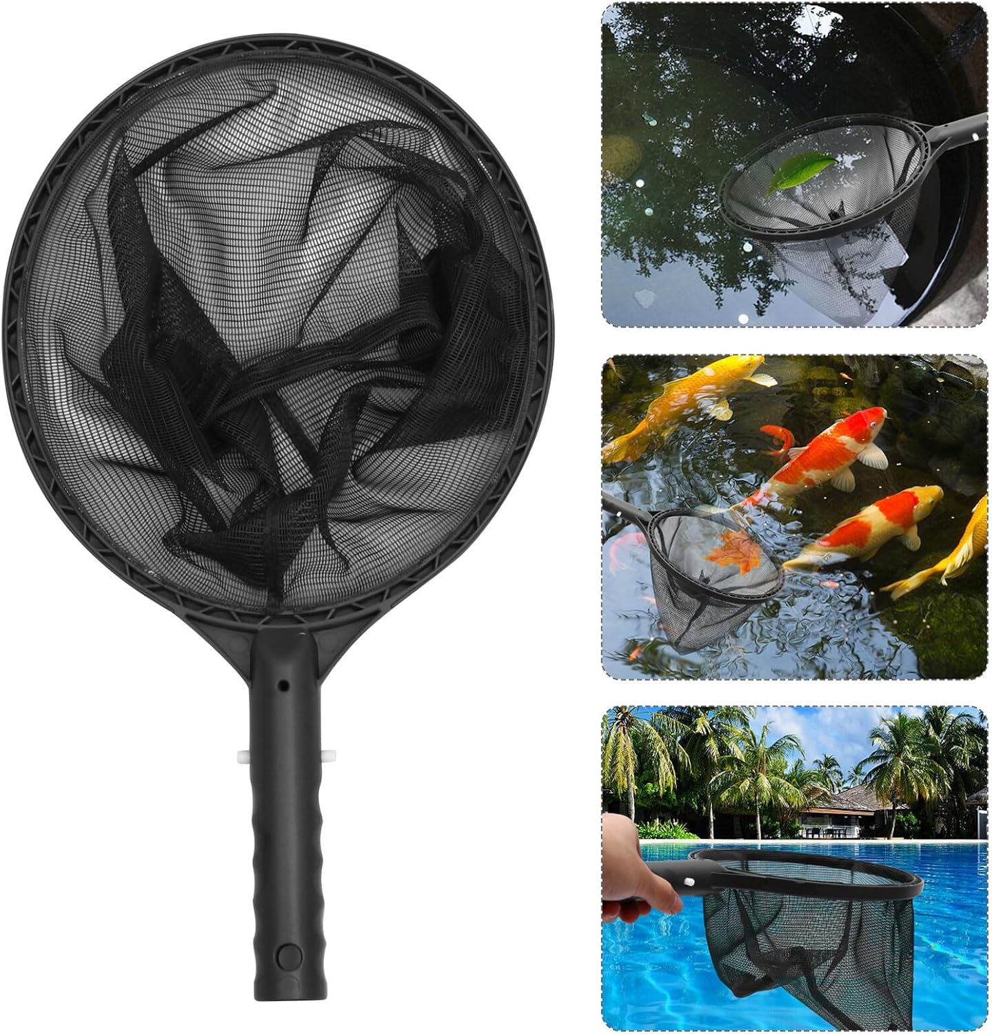 Pool Skimmer Net and Leaf Rake for Swimming Pools Plastic Fine Mesh for Surface Debris Removal Suitable for Inground