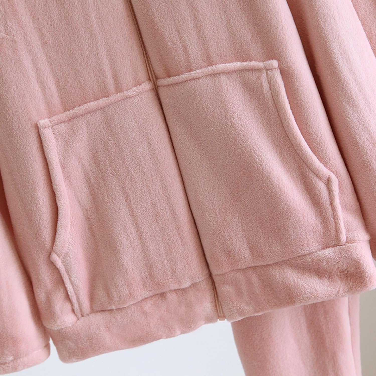 Womens Fuzzy Plush Pajama Set Soft Warm Fleece Pajama Cute Long Pants Loungewear 2 Piece Sleepwear with Pockets