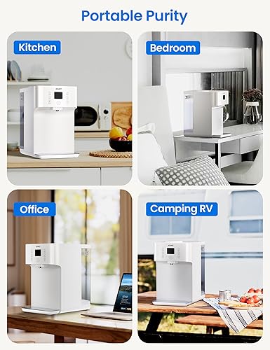Miniatura 7 de Filtro de agua de ósmosis inversa para encimera, 41 puro para drenar, sistema de filtración RO de 8 etapas, purificador de agua portátil, no