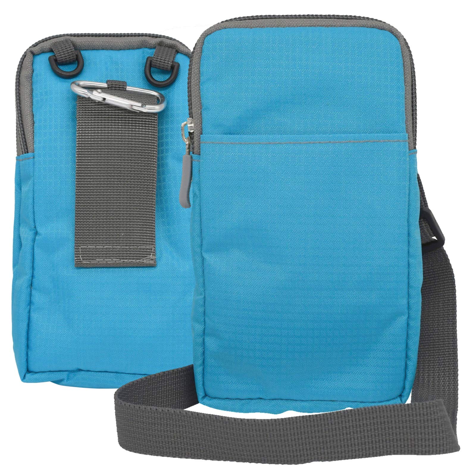 jbTec Stylische Umhängetasche für Handy Geldbeutel UVM. 165x90x30mm Handytasche zum Umhängen Damen Herren Blau
