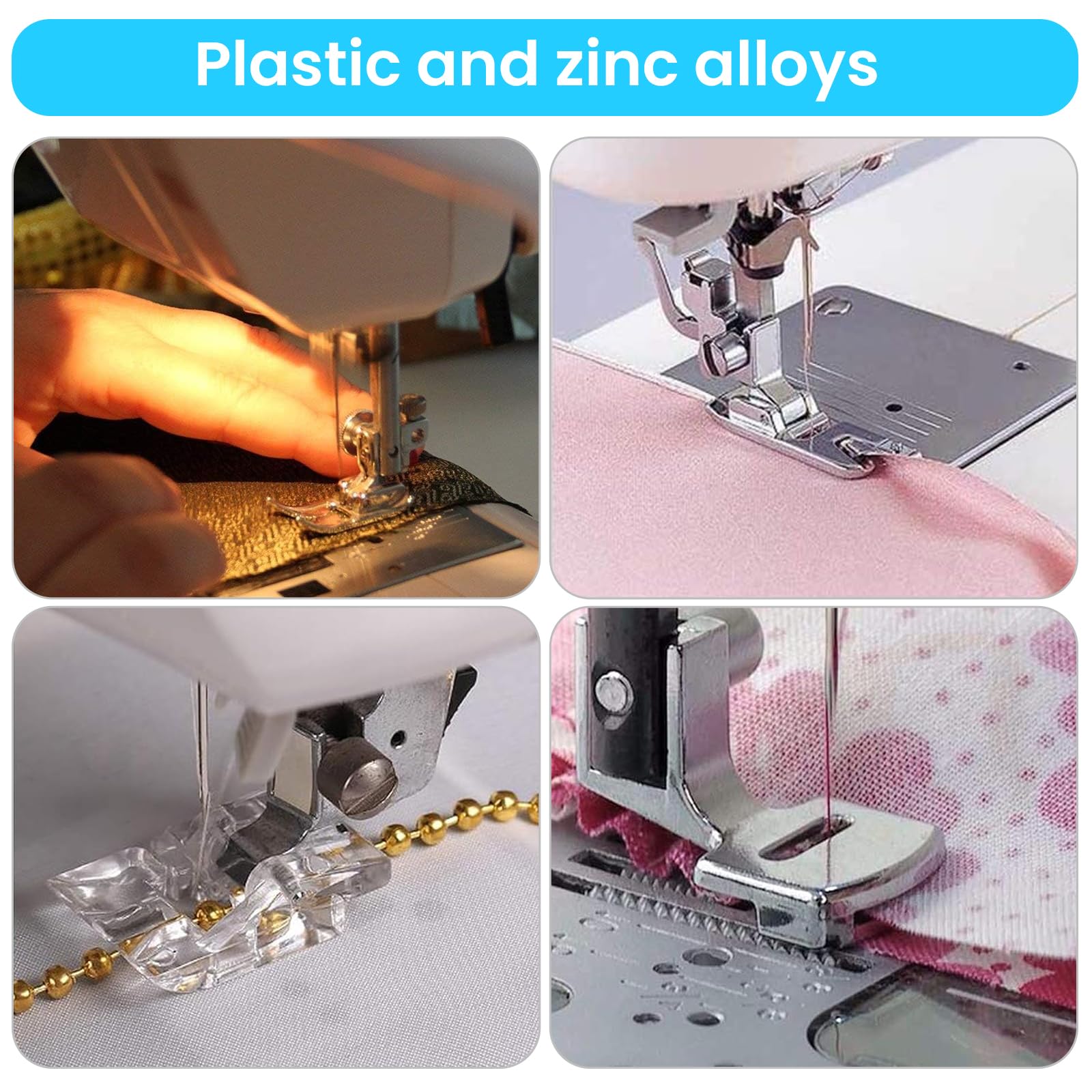 Lot De 11 Pieds Presseurs Professionnels Universels Pour Machine à Coudre - Kit Multifonctions En Boîte Plastique