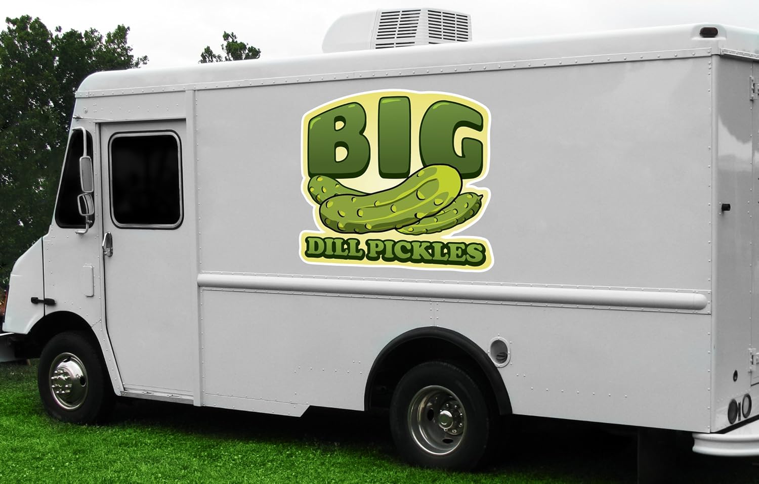 Big Dill Pickles 48" Concession Decal Sign cart Trailer Stand Sticker Equipment