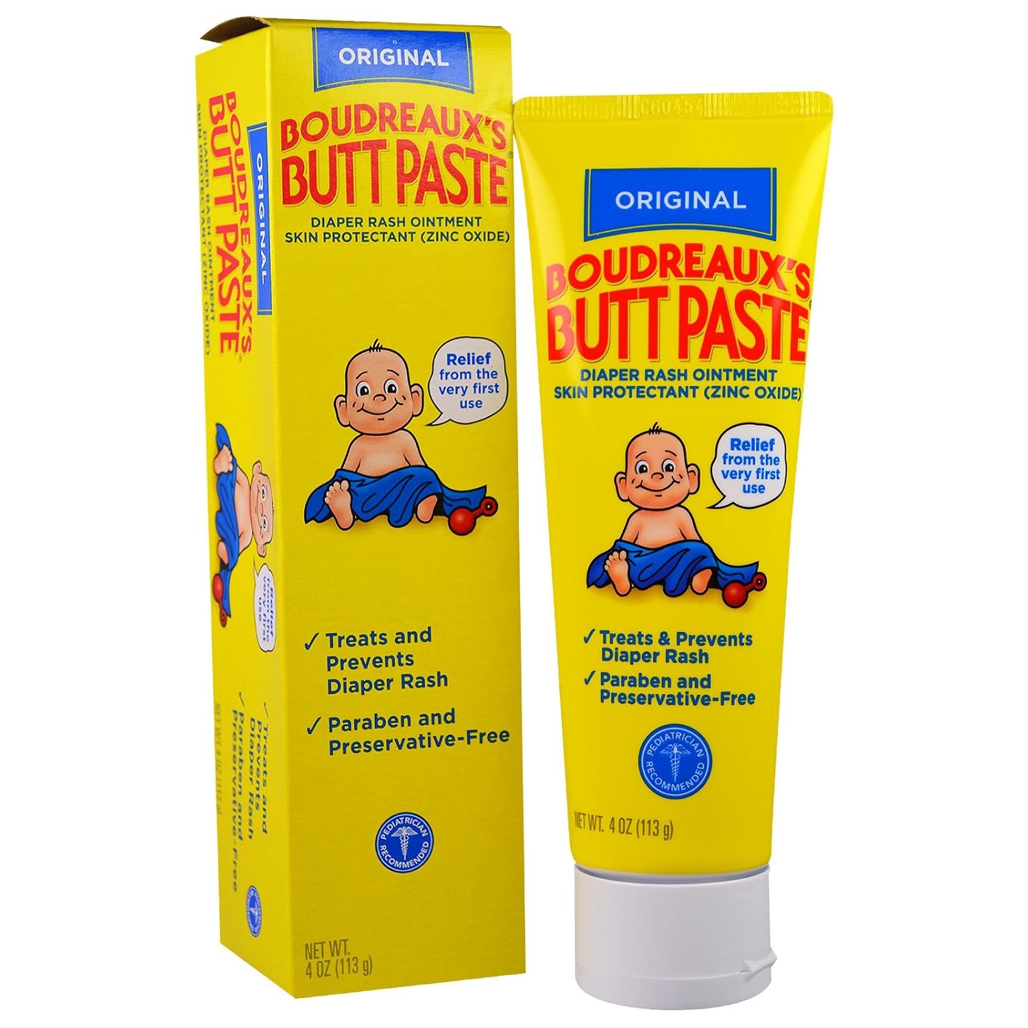 Boudreaux's, Original Butt Paste, Diaper Rash Ointment, 4 oz (113 g) - 2PC