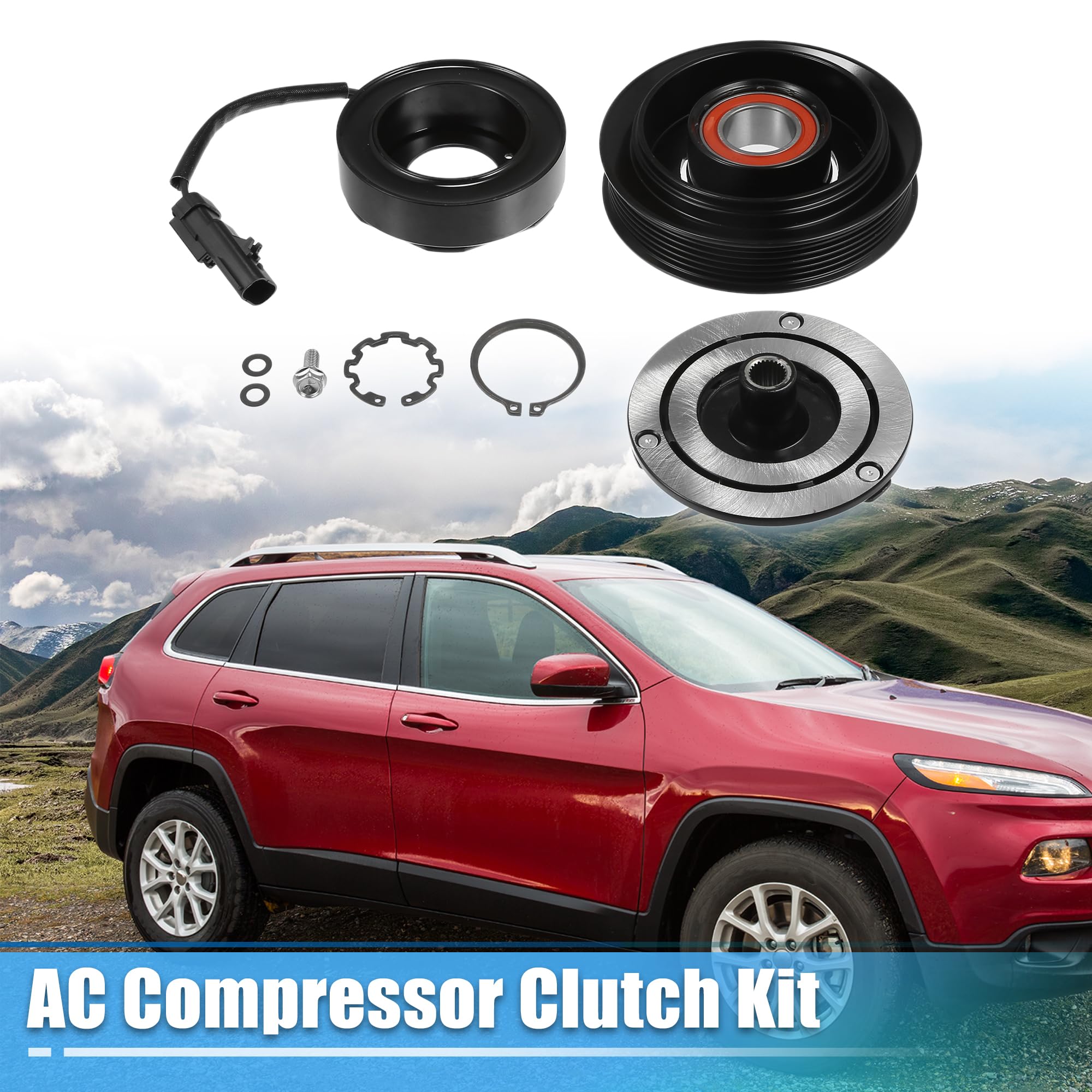 QUARKZMAN 1 Set Frizione Compressore A/C per Jeep Cherokee Wrangler Tj 2006