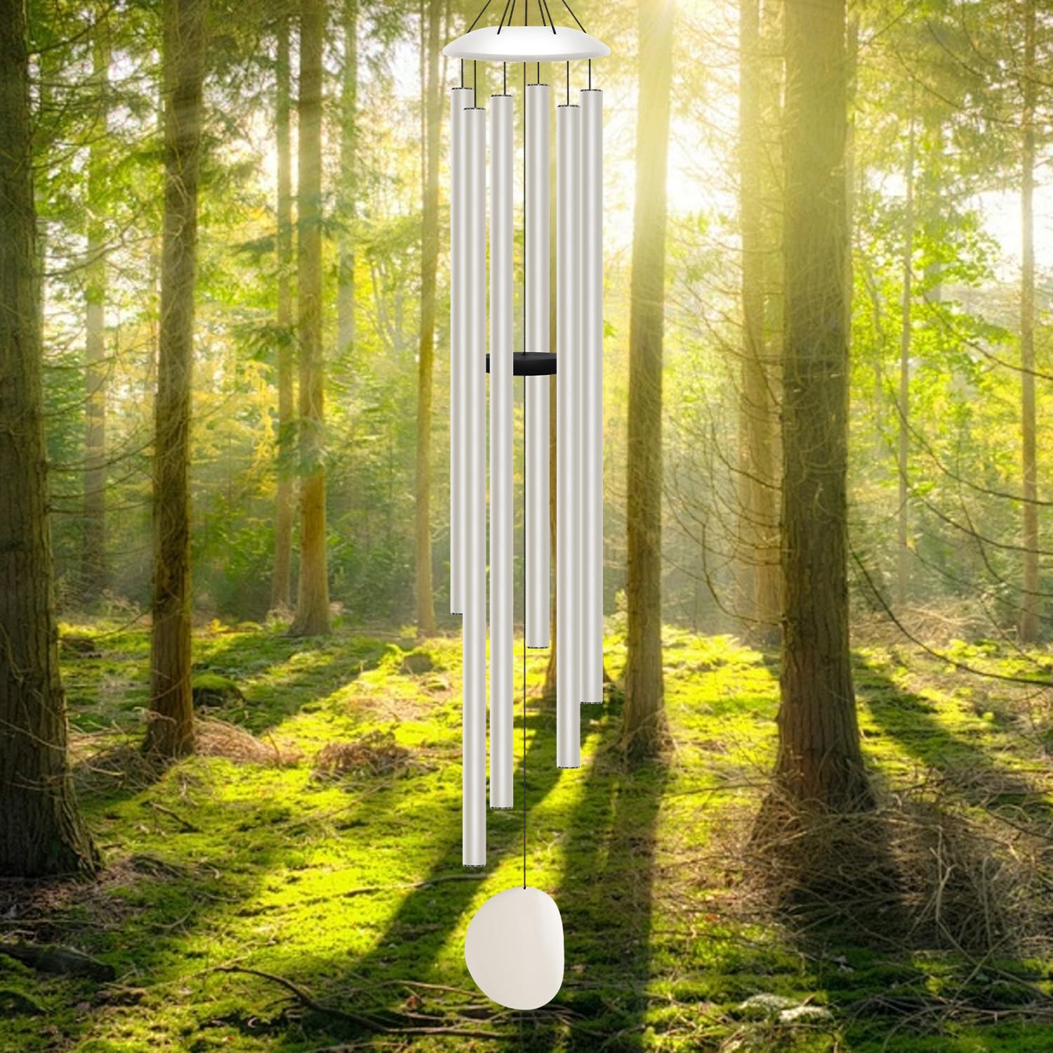 66" Extra Large Wind Chimes for Outside, 6 Thick and Bold Aluminum Tubes