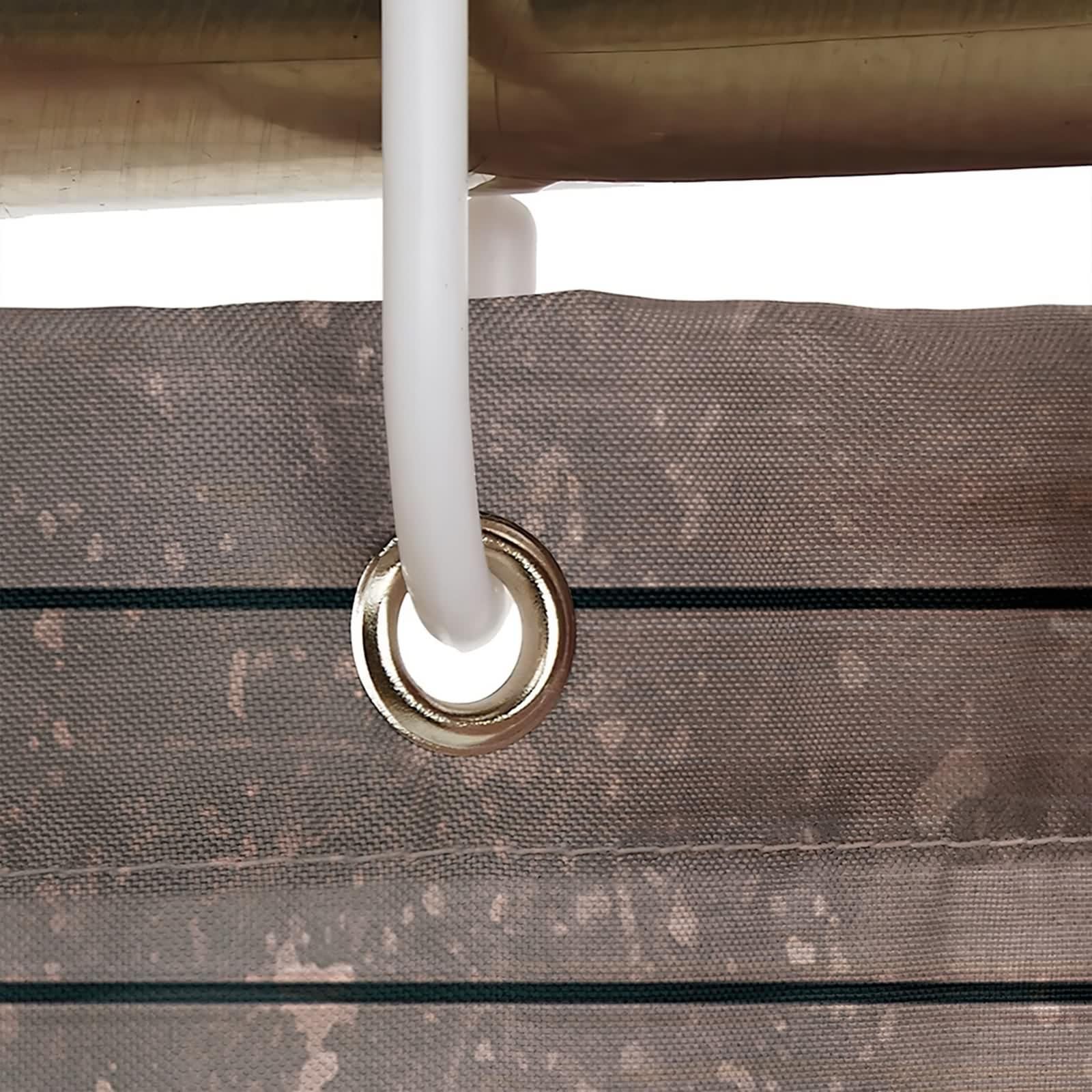 Cortina de ducha de 200 x 200 cm, textil marrón claro, patrón de tabla de madera, cortina de baño antimoho, poliéster, resistente al agua, lavable, para baño, 2 x 2 m de largo (ancho x alto)