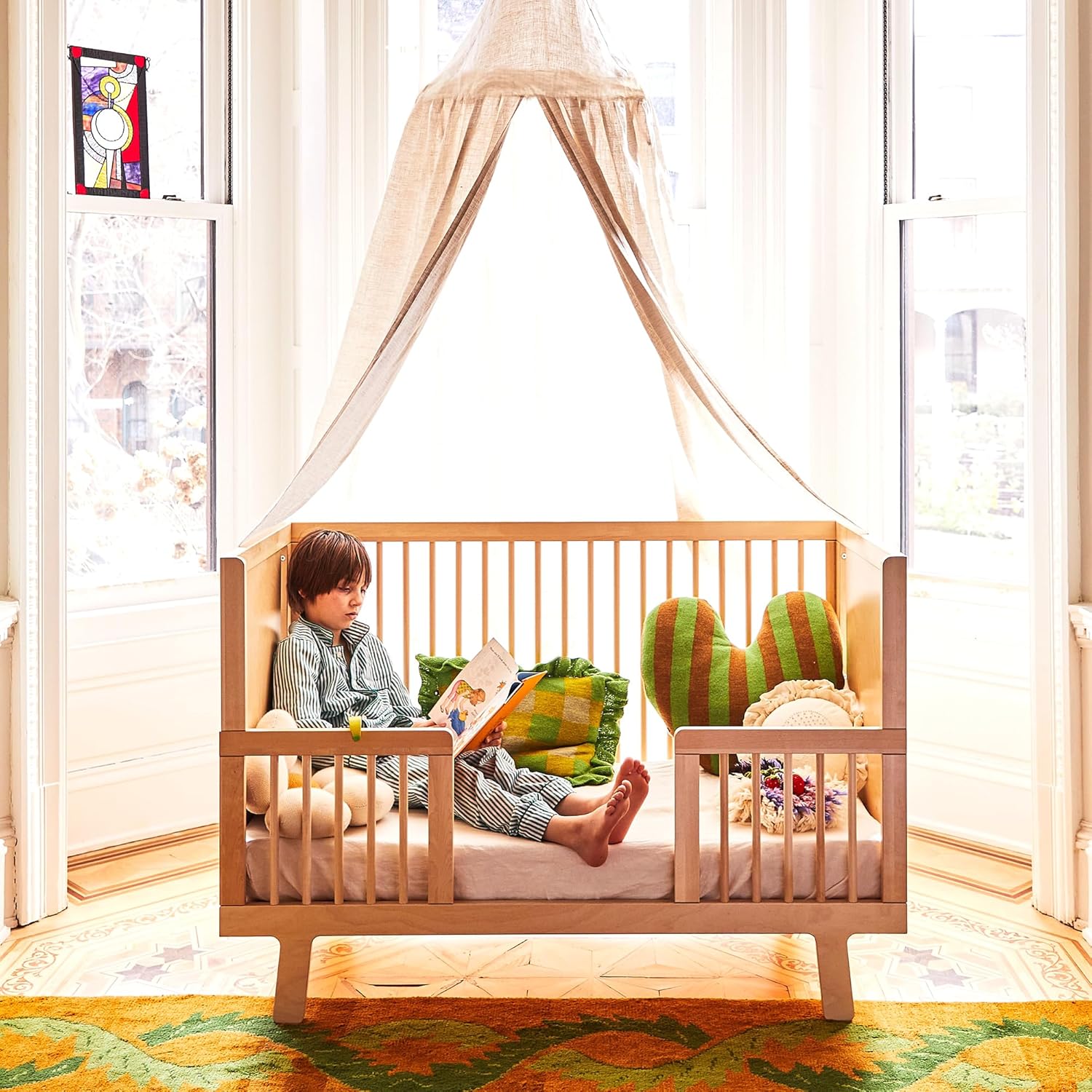 OEUF Sparrow Toddler Bed Conversion Kit – Birch | Converts Sparrow Crib to Toddler Bed | GREENGUARD Gold Certified | Non-Toxic Finish | Made in Europe