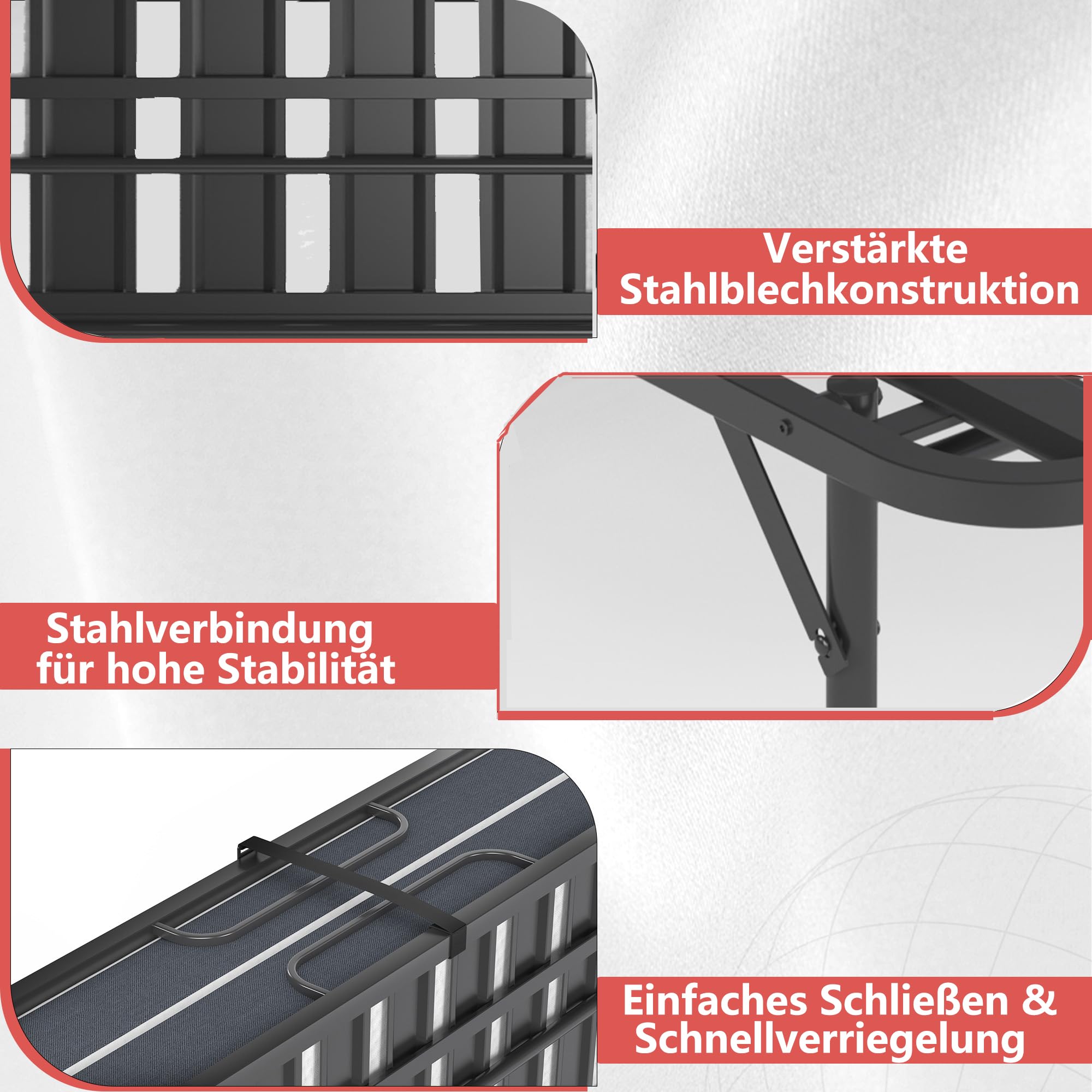 IKIMI 96x190cm Klappbett mit 12cm Dicker Memory-Schaum Matratze und 4 Laufrollen & Cover, Robuster Gästebett Klappbar Reisebett Erwachsene Faltbett Langlebiger Metallbett,Belastbar bis 200kg