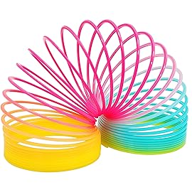 The Dreidel Company Plastic Multicolor Coil Spring, Goody Bag Fillers, Party Favor for Kids, 3 Inches (80mm) (Single)