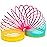 The Dreidel Company Plastic Multicolor Coil Spring, Goody Bag Fillers, Party Favor for Kids, 3 Inches (80mm) (4-Pack)