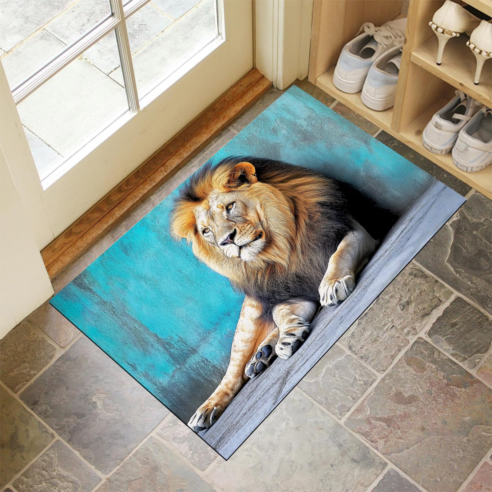 Tapis de porte pour couloir éliminant les glissades et les traces de boue de la cour