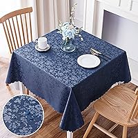 Vista 50 de Smiry Square Table Cloth, Waterproof Heavy Duty Vinyl Tablecloths, Wipeable Washable Table Cover for Kitchen and Dining Room (Baby Blue, 54" X 54")