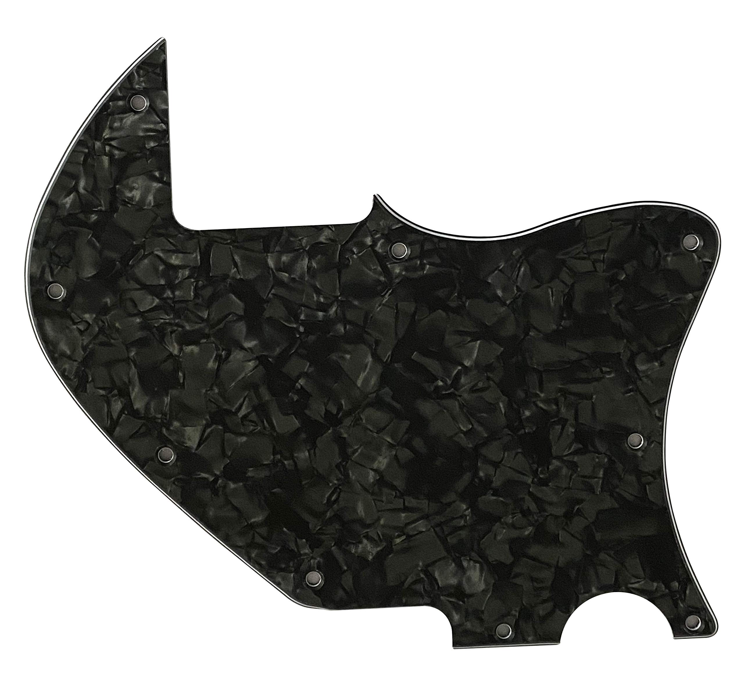 For Fender Tele Merle Haggard F Hole Thinline Blank Guitar Pickguard (4 Ply Black Pearl)