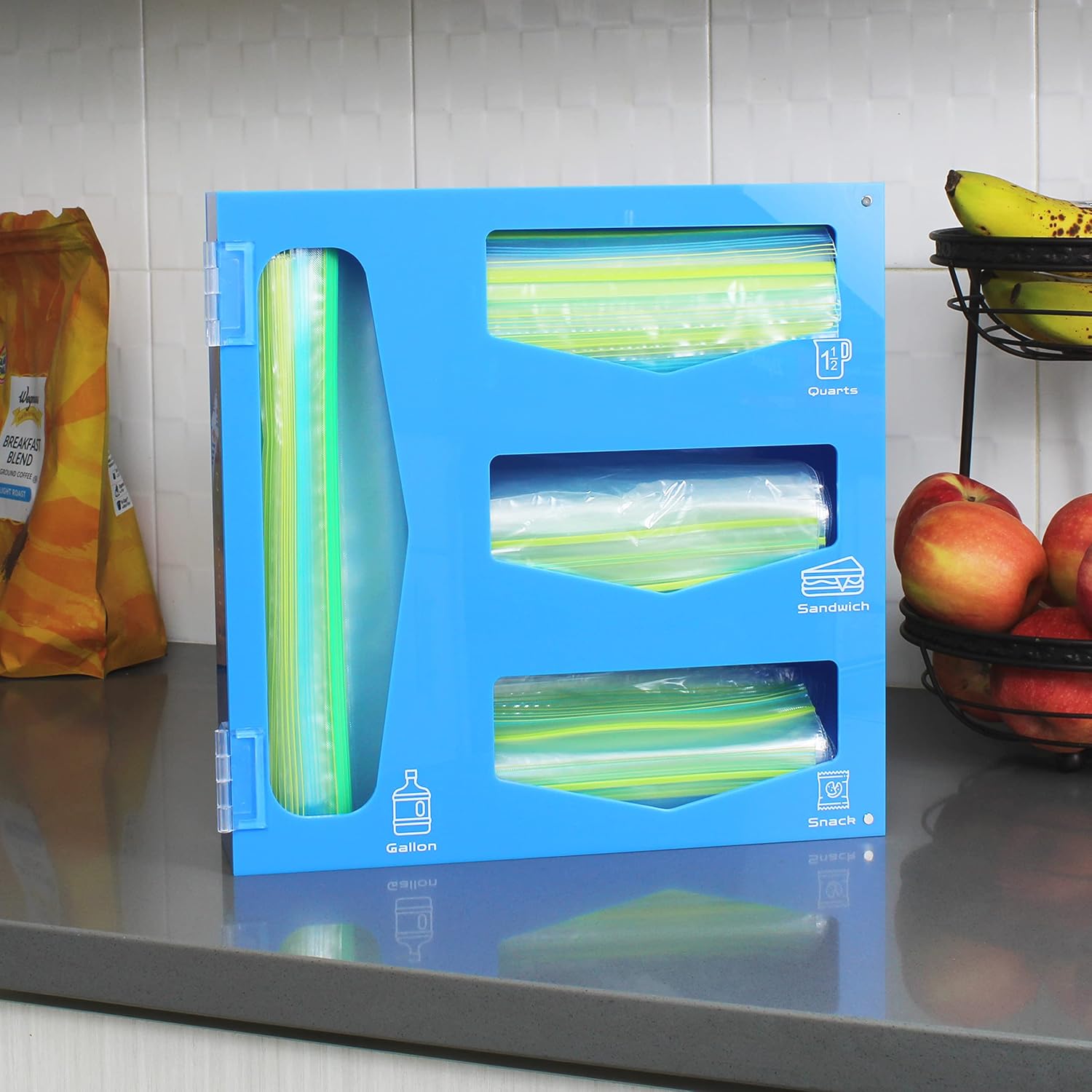 The Ziplocker Nebuula Home Premium Acrylic Ziplock Bag Storage Organizer Baggie