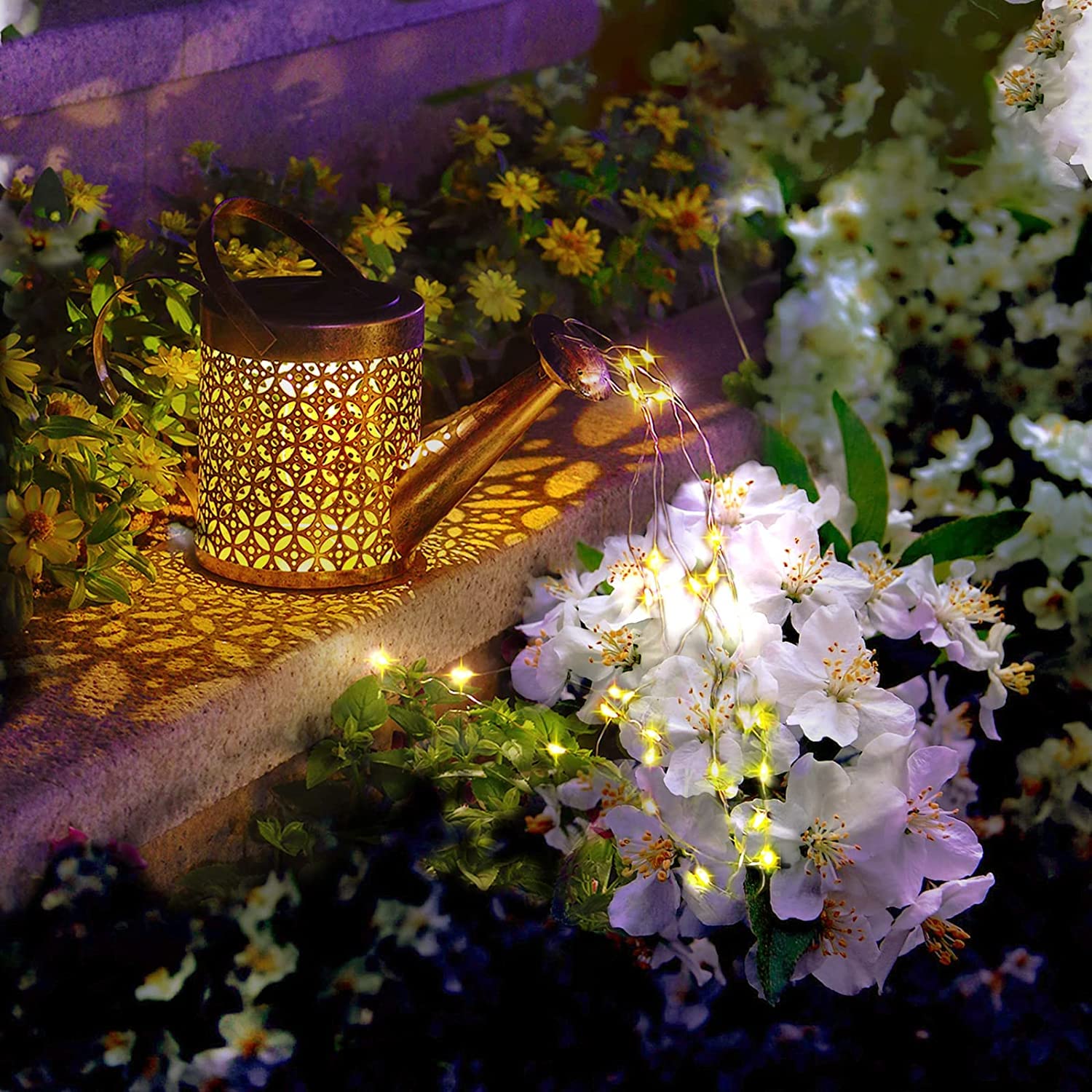 Arrosoir Solaire Décoration Extérieure De Jardin - Lumieres LED Solaires Exterieures, Grande
