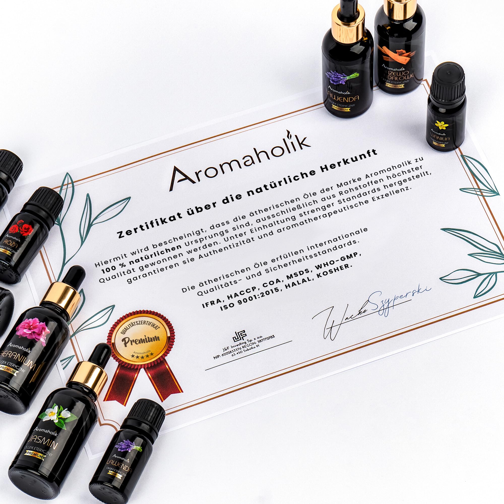 12er Set Ätherische Öle BIO 100% natürlich – Aromatherapie & Wellness – Essential Oil Set 12 × 10ml, zertifiziertes Öl aus Indien
