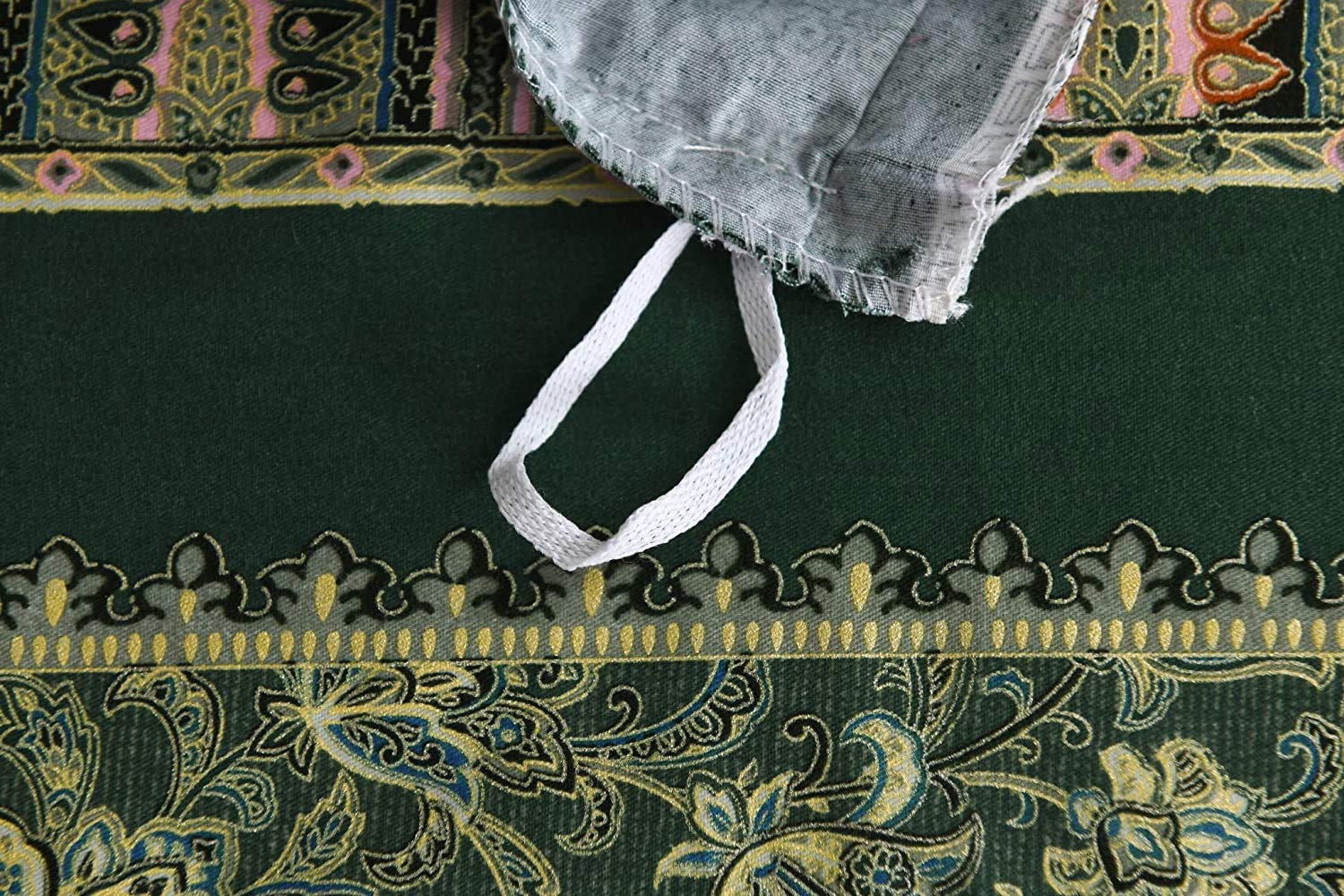 Lanqinglv Ropa de cama 200 x 220 cm, color verde oscuro, bohemio, indio, reversible, juego de ropa de cama doble, funda nórdica con cremallera y 2 fundas de almohada de 80 x 80 cm