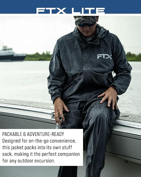 FROGG TOGGS Men's FTX Lite Rain Jacket - Waterproof, Breathable, Stretch Comfort, Black, X-Large by FROGG TOGGS - Image 6