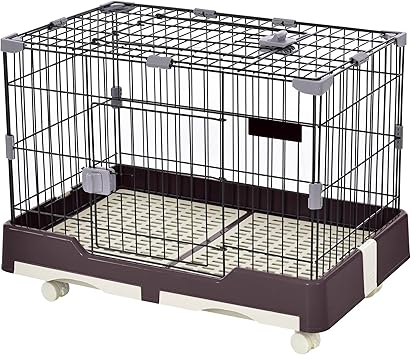 Amazon Osj ケージ ウサギケージ 犬ケージ 猫ケージ 小動物用 室内飼い 引き出しトイレ付 掃除簡単 移動便利 キャスター付 スチール製 天井扉 脱走防止 いぬ ネコ うさぎ ハムスター 頑丈 キャット 休憩所 ペット用品 ブラウン Osj 飼育ケージ 通販