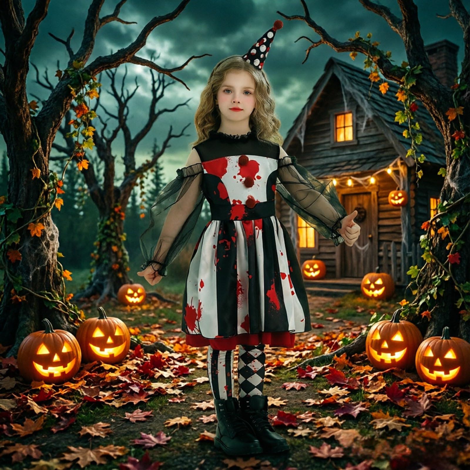 Halloween Kostüm Kinder Faschingskostüme Karneval Zauberer Grusel Hexenumhang Gruselig Ritterkostüm Verkleidung Fasching Hexenkostüm Mädchen Dämon Kostüme Teenager Clown Sensenmann Hexe