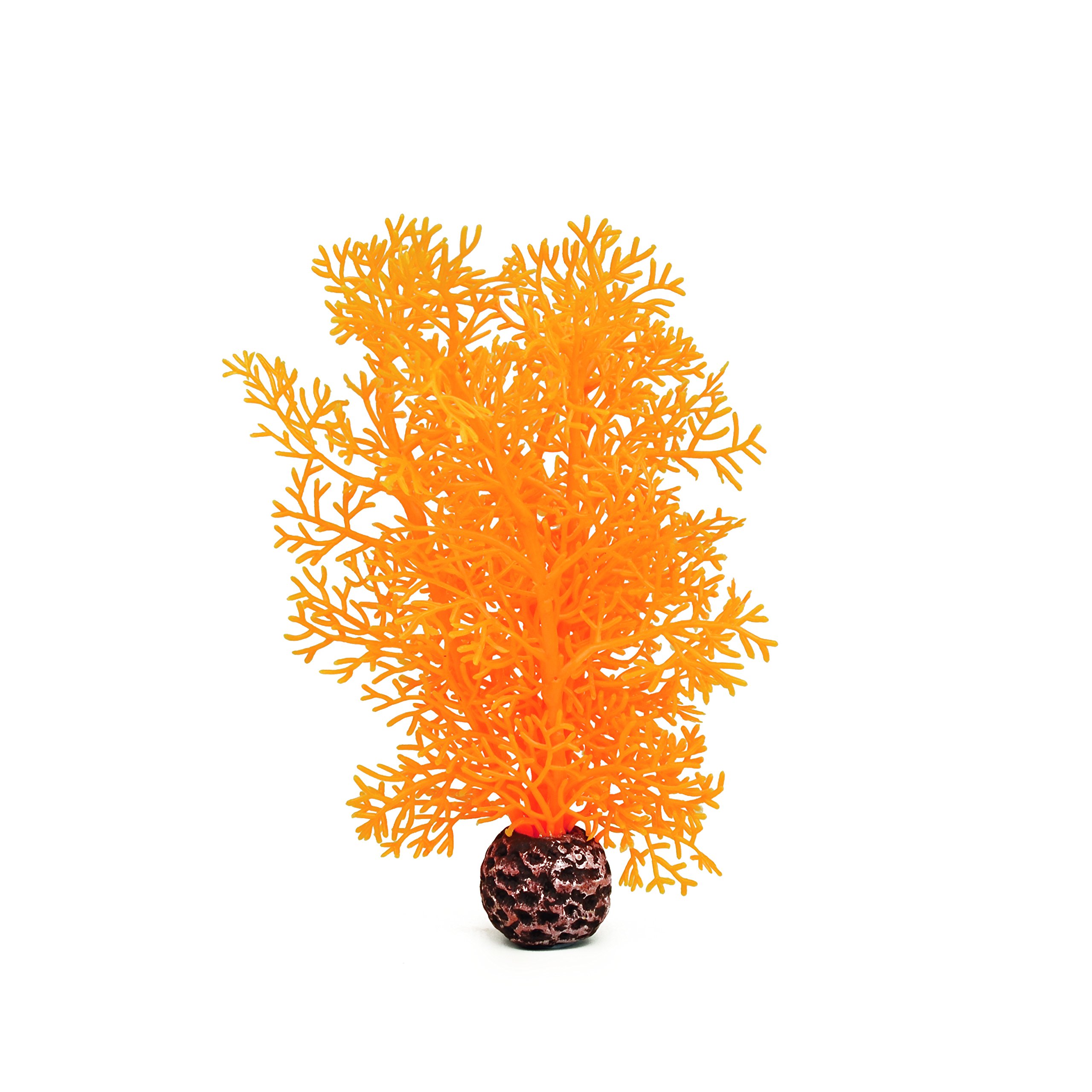 Coral cuerno biOrb, naranja - coral de aspecto natural hecho de plástico | decoración de acuario | fácil de limpiar | adecuado para agua dulce y agua marina