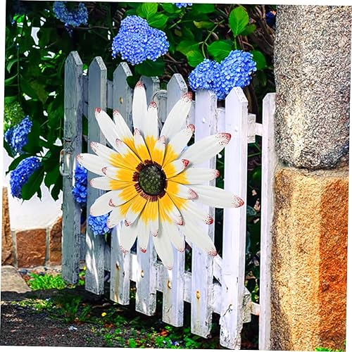 Miniatura 4 de BESPORTBLE Decoración de pared de hierro forjado, manualidades, girasol, decoración del hogar, girasol, arte de pared, decoración colgante de