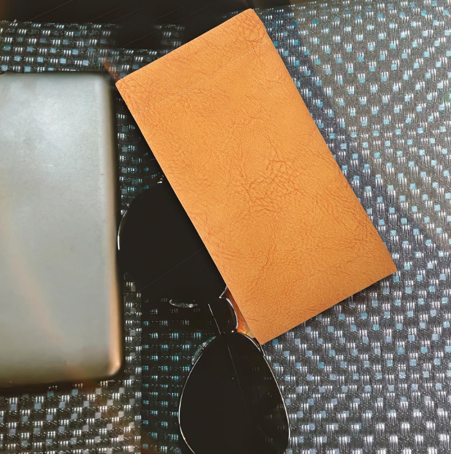 4pcs Glasses Case Auto Closing Eyeglasses Pouch Bag for Men Orange image 5