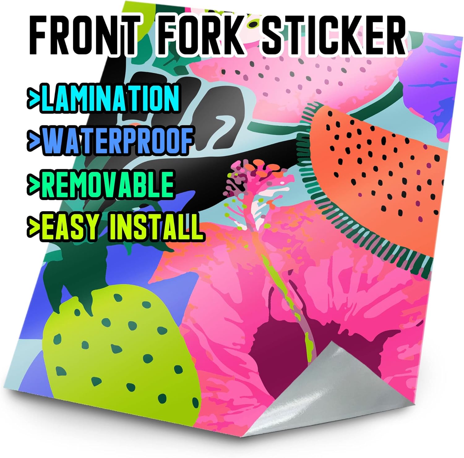 Front Fork Tube Wrap Vinyl Graphics Decal TT33 Compatible with MX Dirt Bike YZ65 RM85 CRF250M CRF450RL